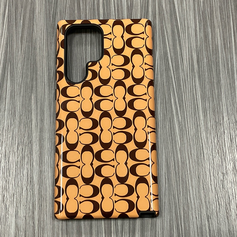 Samsung Galaxy S22 Ultra - Coach Patterned Phone Case in Gloss Finish